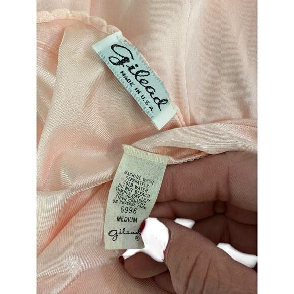Vintage Gilead Women's Pink peach Robe and Gown Dress lingerie Size Medium - Picture 6 of 11